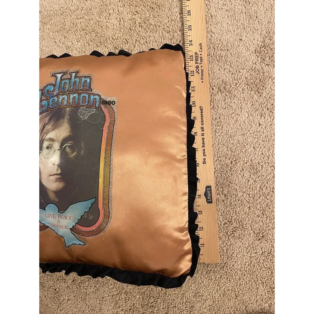 John Lennon Give Peace a Chance Custom Vintage Pillow Heat Transfer Glitter 14